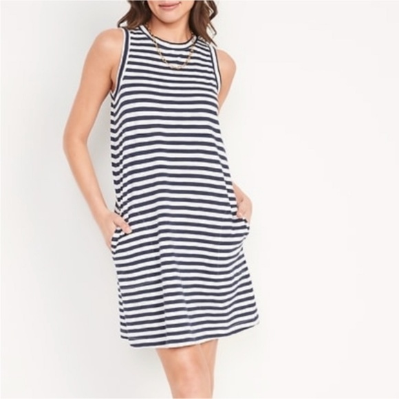 Old Navy Dresses & Skirts - Old Navy Blue Striped Swing Dress